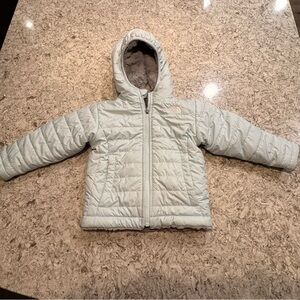 The North Face Reversible Mossbud Swirl in Light Blue